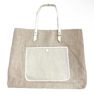 Ann Taylor NEW Linen/cotton faux/vegan leather